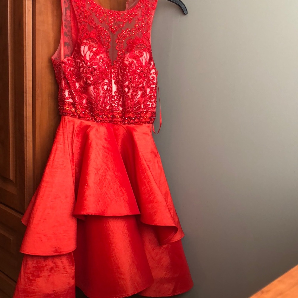 Camille La Vie red cocktail dress